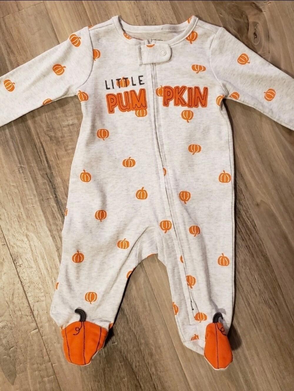 Little Pumpkin Sleeper. Just one you by Carter Thanksgiving pjs NEW Holiday Fall